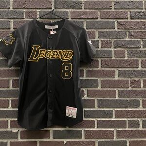 Kobe Bryant Nostalgia Kids Black and Gold Button Down Shirt